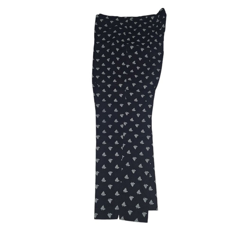J Jill Pants Trousers Womens‎ 12 Paisley Hearts Black